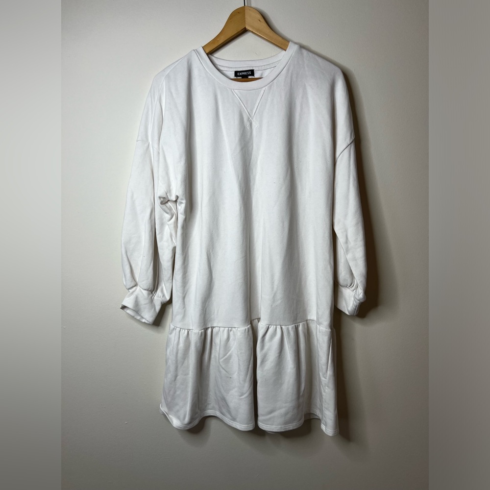 Express cream sweater dress size M